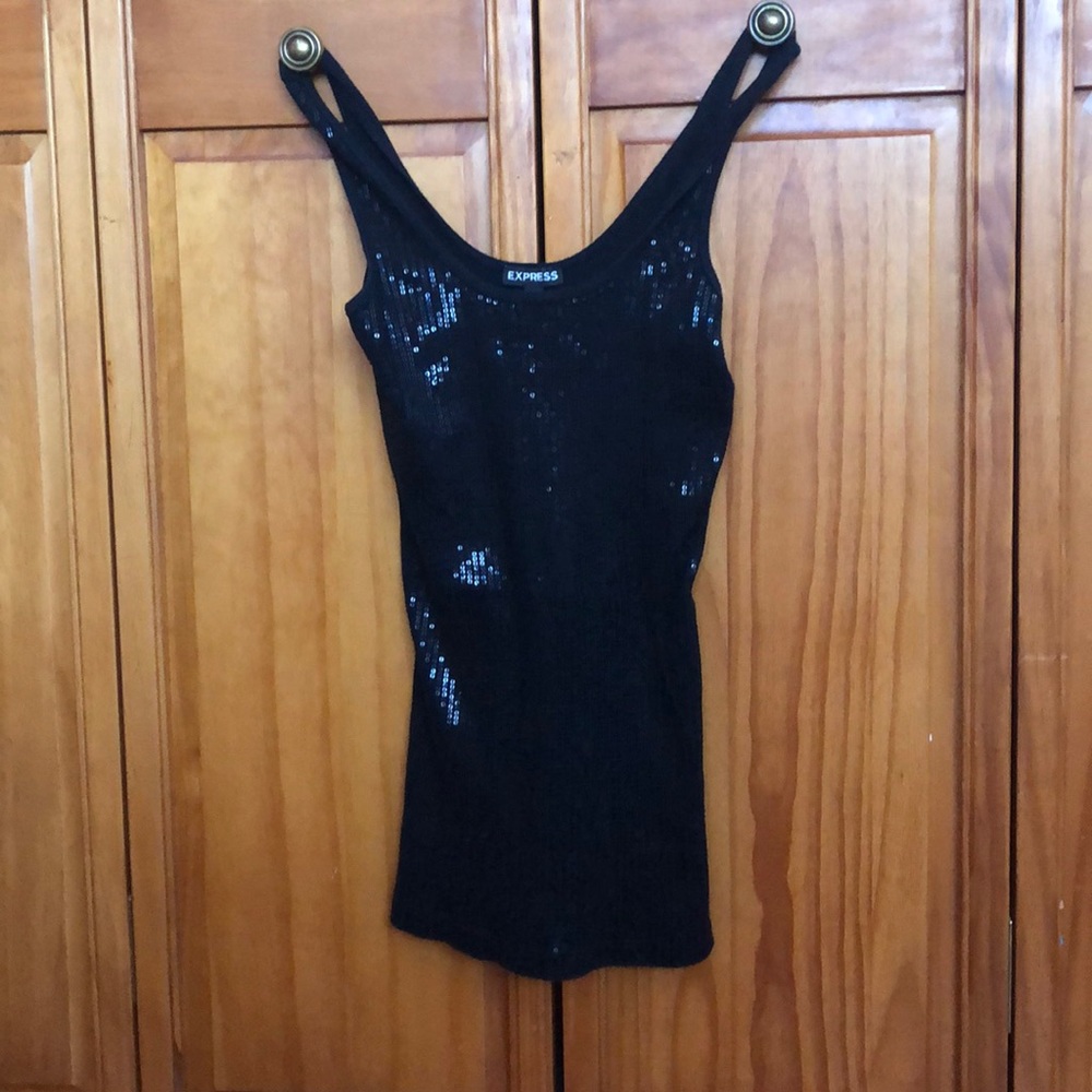 Express Sequence Black tank top